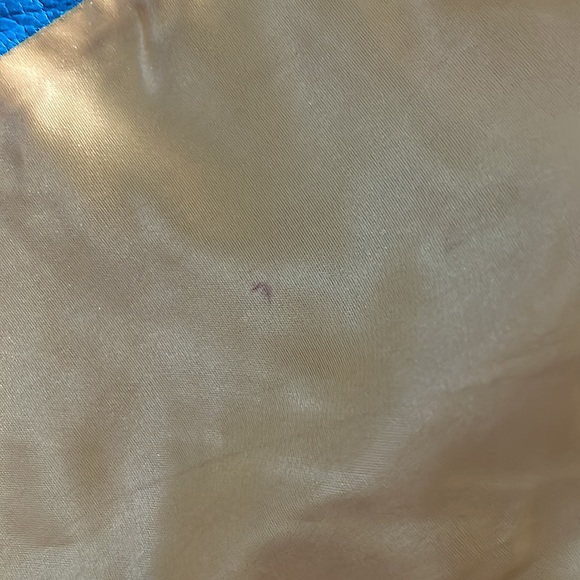 Studio Andrew Marc Wilson’s Vtg Turquoise Blue Leather Jacket Coat **Size S** - Picture 7 of 7